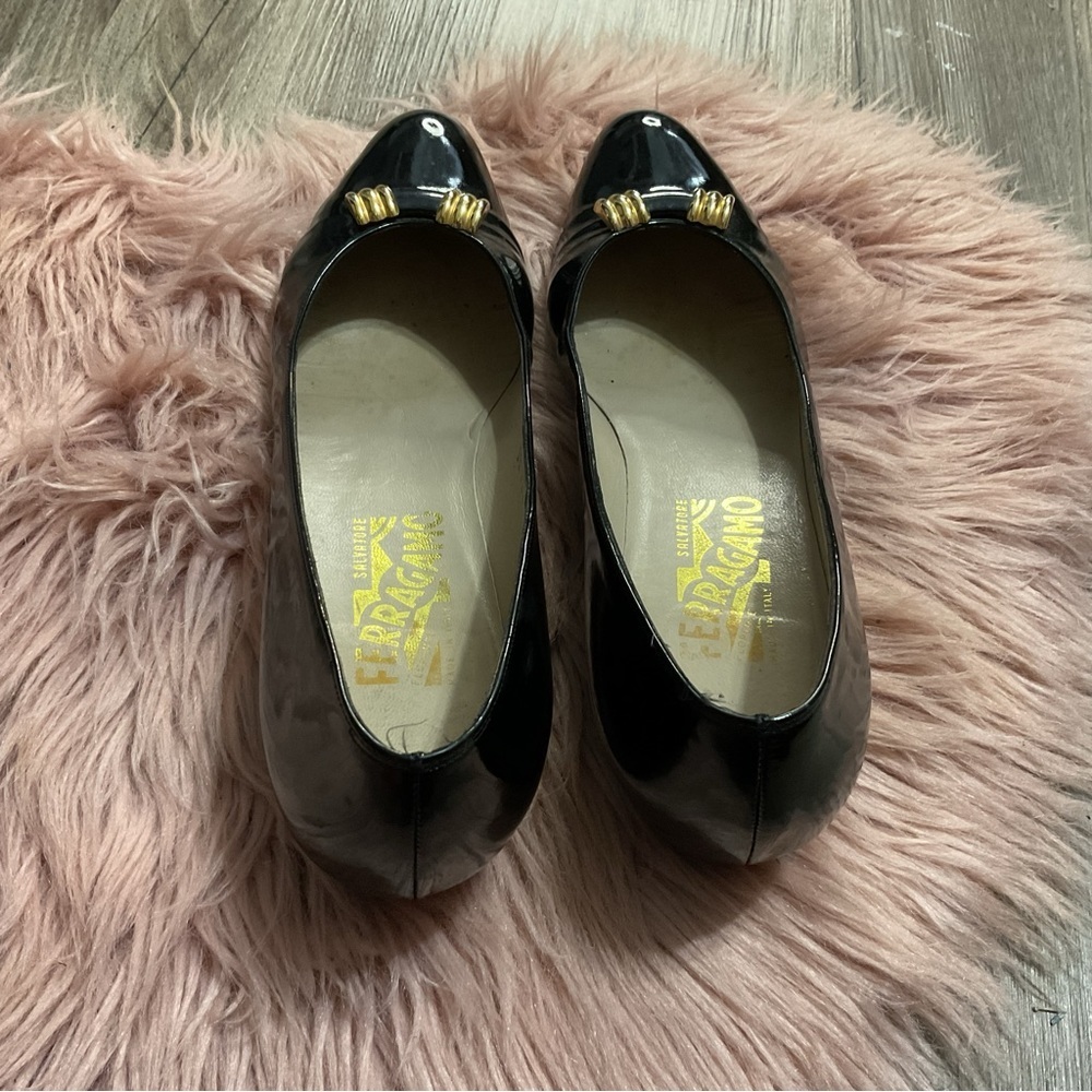Salvatore Ferragamo VTG Black Size 9 - Picture 7 of 13
